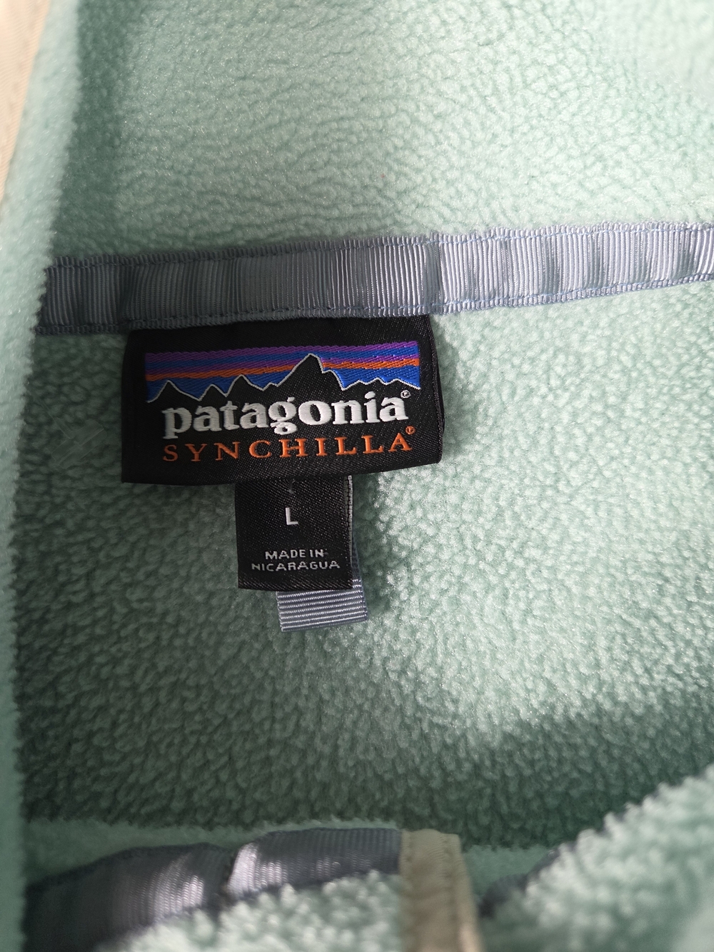 Patagonia Synchilla Snap-T Fleece Pullover Large Blue Pink Colorblock - Picture 7 of 9